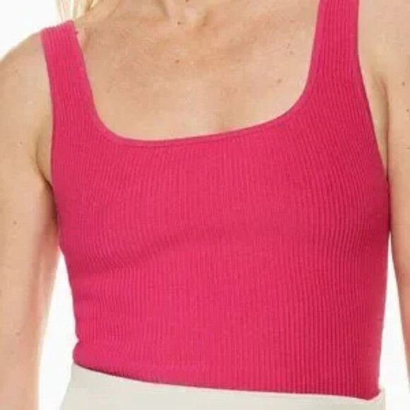 ARITZIA Babaton Sculpt Pink Knit Square Neck Tank Small - Picture 4 of 8